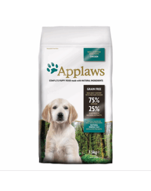APPLAWS Dog Puppy Small&Medium hrana uscata pentru juniori, cu pui 7,5 kg