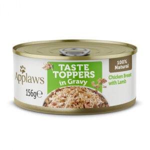 APPLAWS Taste Toppers Tocăniță, Pui și Miel, conservă hrană umedă fără cereale câini, în sos, 156g 156g