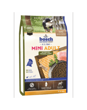 BOSCH Mini Adult hrana uscata caini adulti de talie mica, cu pasare si mei 3 kg