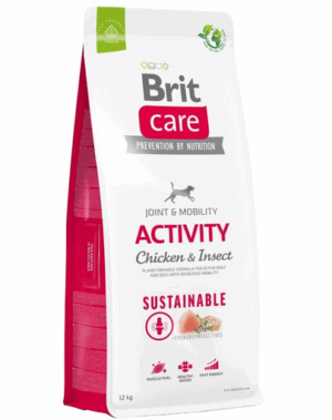 BRIT Care Dog Sustainable Activity Chicken & Insect Hrana uscata caini, cu pui si insecte 12 kg
