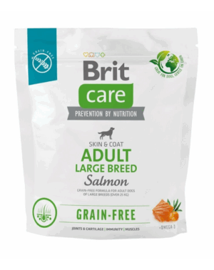 BRIT Care Grain-free Adult Large Breed Salmon hrana cu somon pentru caini adulti talie mare 1 kg fara cereale