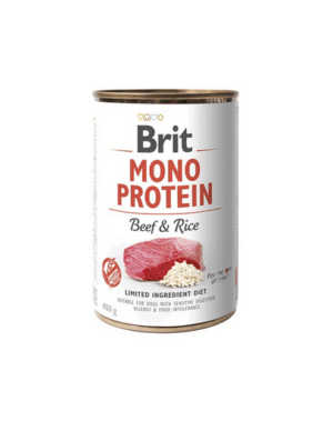 BRIT Mono Protein Beef & Rice 400 g Hrana monoproteica pentru caini, cu vita si orez