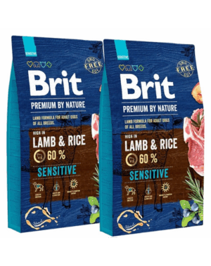 BRIT Premium By Nature Sensitive Lamb 16 kg (2 x 8 kg) hrana uscata caini adulti, cu miel