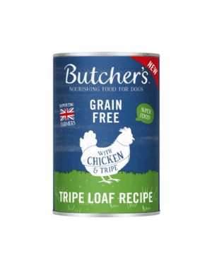 BUTCHER’S Original Tripe hrana umeda caini, pui cu rumen de vita, pate 400g