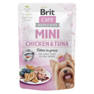 Brit Care Dog Mini Plic, hrana umeda, File pui si miel, în sos 85g 85g