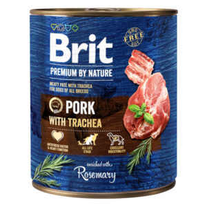Brit Premium by Nature Conservă pentru câini, Porc cu trahee 800g