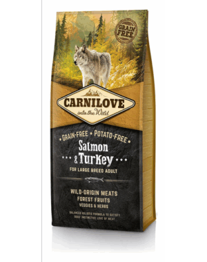 CARNILOVE Adult Large Breed hrana uscata caini adulti de rase mari, somon si curcan 12 kg