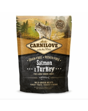 CARNILOVE Adult Large Breed hrana uscata caini adulti de rase mari, somon si curcan 1,5 kg