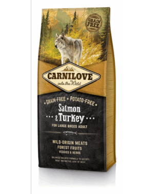 CARNILOVE Adult Large Breed hrana uscata caini adulti de rase mari, somon si curcan 24 kg (2 x 12 kg)