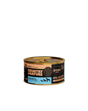 COUNTRY&NATURE Hrana umeda pentru caini, fara cereale, cu somon si spanac 410 g