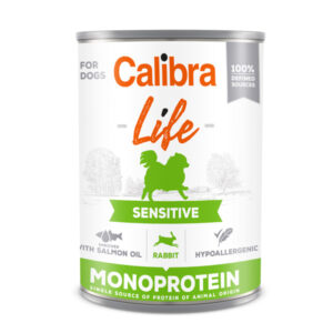 Calibra Dog Life can Sensitive Rabbit, Pachet 6 X 400 gr