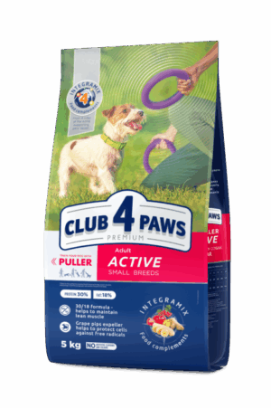 Club 4 Paws Hrana uscata caini activi de talie mica, 5kg