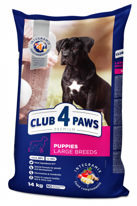 Club 4 Paws Hrana uscata juniori de talie mare, 14kg