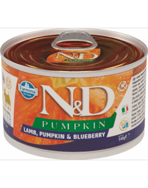 FARMINA N&D Dog pentru rase mici cu miel, dovleac, afine 140 g