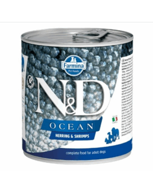 FARMINA N&D Ocean Dog Herring, shrimps 285 g Conserva hrana caine, cu hering si creveti