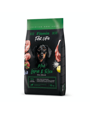 FITMIN dog For Life Lamb & Rice Mini 12 kg aliment caini rasa mica, miel si orez