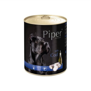 Hrana umeda Piper Adult, cod, conserva 800g