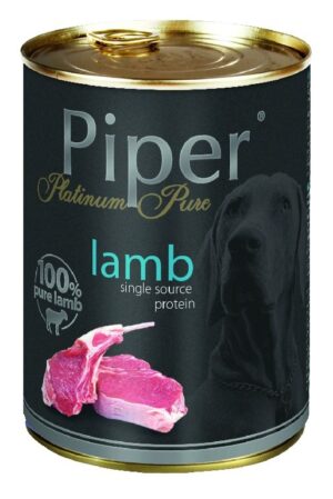 Hrana umeda Piper Platinum Pure, Miel, Pachet 6 x 400 g
