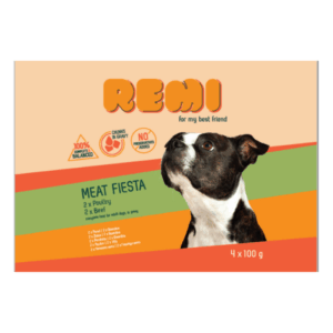 Hrana umeda Remi Meat Fiesta cu Vita si Pasare 4×100 gr