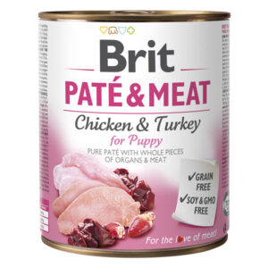 Hrana umeda pentru caini Brit Pate & Meat, Puppy, 800g 800g