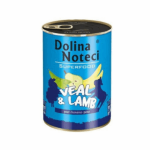 Hrana umeda pentru caini Dolina Noteci Superfood Vitel/Miel 400 gr