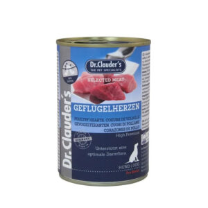 Hrana umeda pentru caini, Dr. Clauder`s Dog Selected meat – MEAT INIMI DE PUI 400g