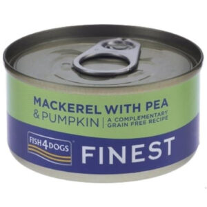 Hrana umeda pentru caini Fish4Dogs Finest Macrou&Dovleac&Mazare 85 gr