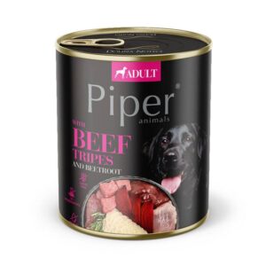 Hrana umeda pentru caini PIPER DOG, burta de vita si sfecla rosie 800g 800g