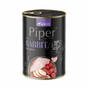 Hrana umeda pentru caini PIPER DOG, iepure si mar 400g
