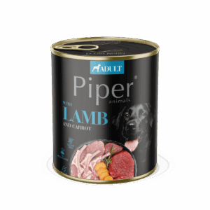 Hrana umeda pentru caini PIPER DOG, miel si morcov, 800g