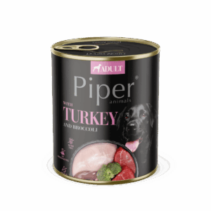 Hrana umeda pentru caini PIPER DOG, urcan si brocolli, 800g