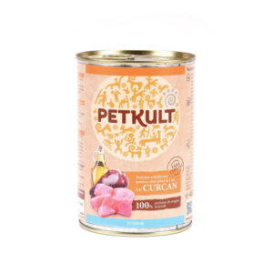 Hrana umeda pentru caini Petkult Junior cu curcan 400 g