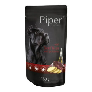 Hrana umeda pentru caini Piper Adult, Ficat de Vita si Cartofi 150g