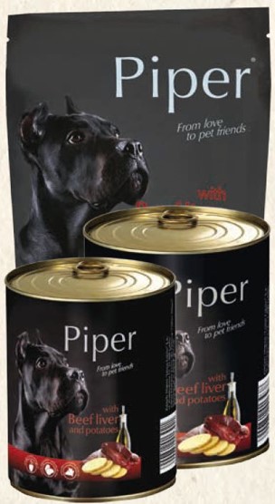Hrana umeda pentru caini Piper Adult, Ficat de Vita si Cartofi, 500 g