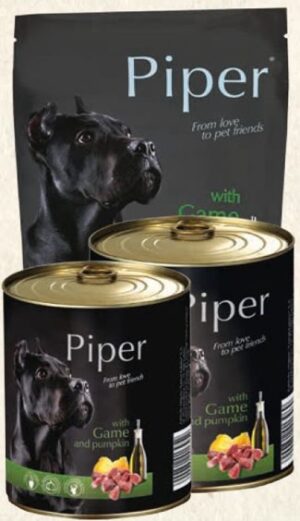 Hrana umeda pentru caini, Piper Adult cu Vanat si Dovleac, Pachet 4 X 800 g