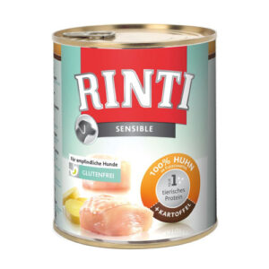 Hrana umeda pentru caini Rinti Sensible cu pui si cartof 800 g