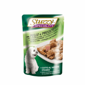 Hrana umeda pentru caini Stuzzy Adult cu pui si sunca 100 g