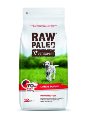 Hrana uscata, RAW PALEO VITA, puppy, rase mari, 12 kg
