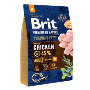 Hrana uscata pentru caini Brit Premium, Adult M 3kg