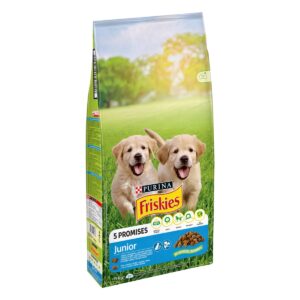 Hrana uscata pentru caini Friskies Junior, Pui & Legume, 15 Kg 15kg