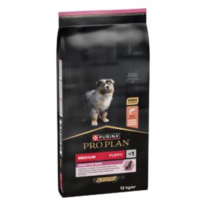 Hrana uscata pentru caini Pro Plan Medium Puppy, Piele Sensibila, Somon 3kg
