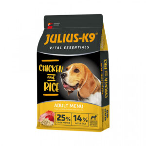 Julius K9 Adult Vital Essentials – Hrana uscata premium – Pasari de curte si Orez – 12kg