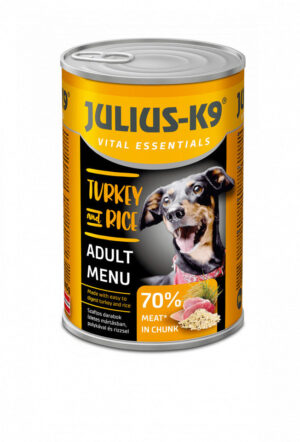 Julius K9 Dog – Hrana umeda super-premium – Curcan si Orez – 1240g 1240g