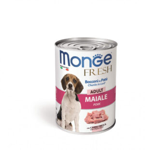Monge Fresh Chunks Adult – Hrana umeda super-premium – Porc – 400g 400g