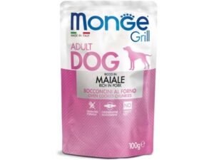 Monge Grill Chunkies – Hrana umeda super-premium – Porc – 100g