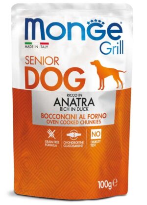 Monge Grill Chunkies Senior – Hrana umeda super-premium – Rata – 100g