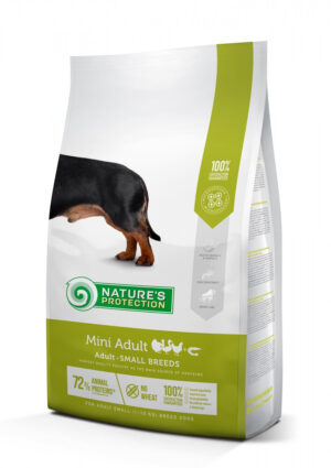 Nature’s Protection Mini Adult, pui, hrana uscata pentru caini adulti de talie mica, 2 kg