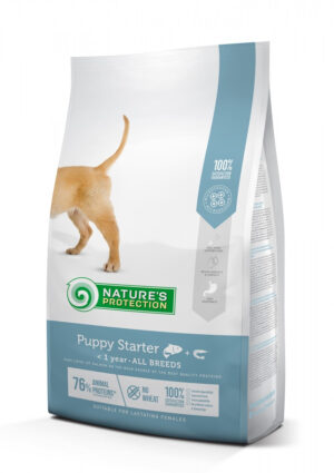 Nature’s Protection Dog Puppy Starter, somon si krill, hrana uscata pentru caini pui, 2 kg