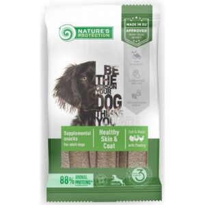 Nature’s Protection Snack Skin and Coat, ulei de somon, recompense pentru caini adulti, 160 g