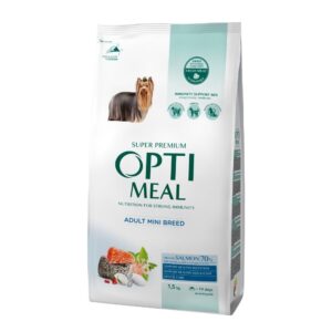 Optimeal Adult Mini – Hrana uscata super-premium – Somon – 1.5kg
